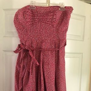 American Eagle Women 14 strapless pink dress